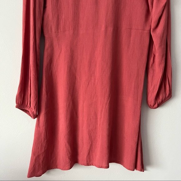 NWT ICHI Pink Button Down Flowy Shirt Dress - Picture 6 of 10